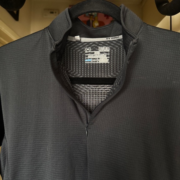 Men’s Medium Black Under Armour Fitted Golf Jacket - Picture 7 of 8